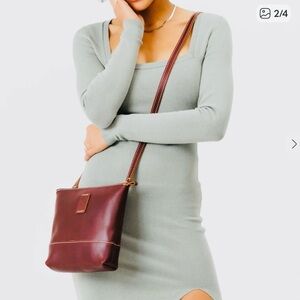 Portland Leather Brown Festival Crossbody Bag